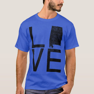 Camiseta Proud USA Fan StateLOVE Map Alabama
