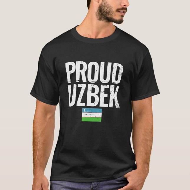 Camiseta Proud Uzbek Uzbekistan Flag (Frente)