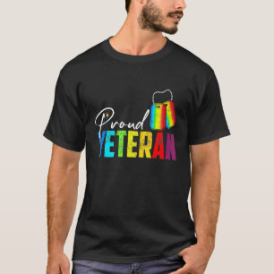Camiseta Proud Veteran Trans Militar Lgbtq Gay Primo