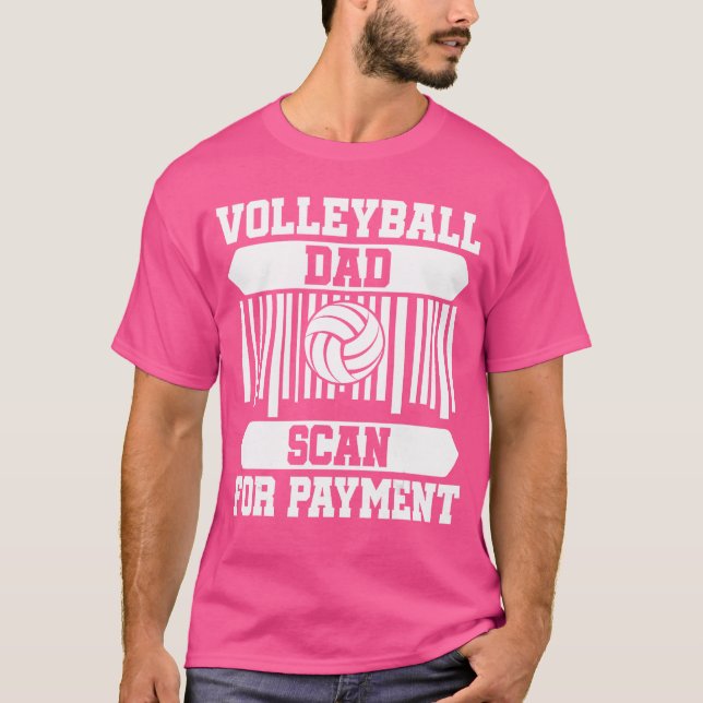 Camiseta Proud Volleyball Dad Fathers Day girl boy funny (Frente)