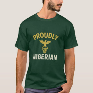 Camiseta Proudly Nigerian Manga Curta