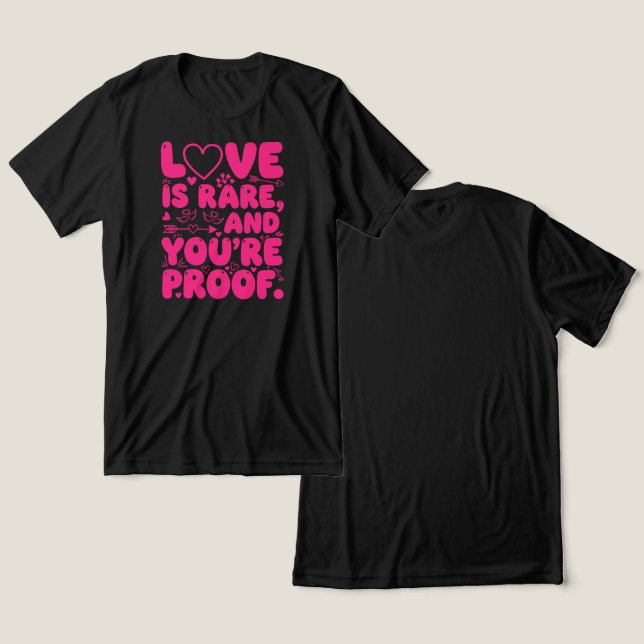 Camiseta Prova de Amor Raro (Design Frente e Verso)
