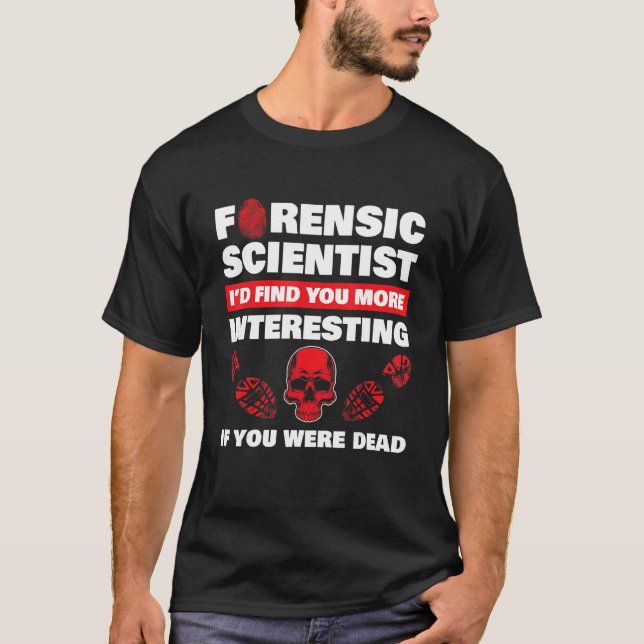 Camiseta Prova de cena científica forense Dna Crimino (Frente)
