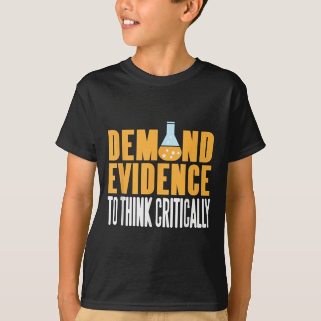 Camiseta Prova de Demanda Pense na Crítica Declaração de Ci (Frente)