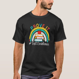 Camiseta Prova De Texto De Ti Lendo O Ensino Do Dia De Test