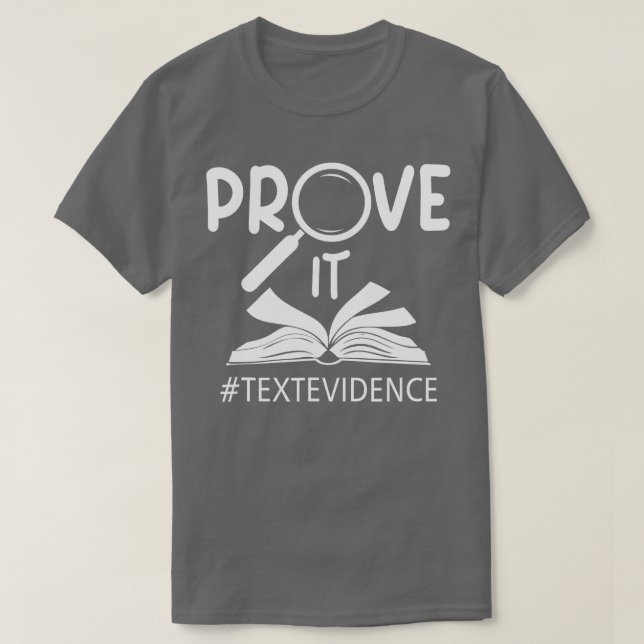Camiseta Prova De Texto De Ti Lendo Professor Primeiro Dia (Frente do Design)