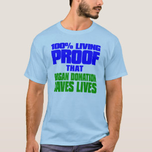 Camiseta Prova viva 100% que a doação de órgãos salva vidas
