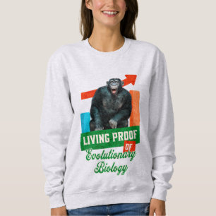 Camiseta Prova viva da Biologia Evolutiva Chimp Engraçado