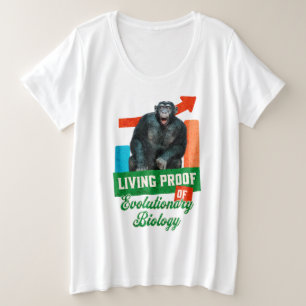 Camiseta Prova viva da Biologia Evolutiva Chimp Engraçado