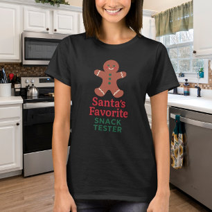 Camiseta provador de lanches engraçados da festa de Natal
