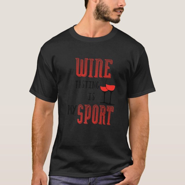 Camiseta Provando De Vinho É Meu Esporte (Frente)