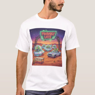 Camiseta Provavelmente Atrasado – Divertido Carro de Ficção