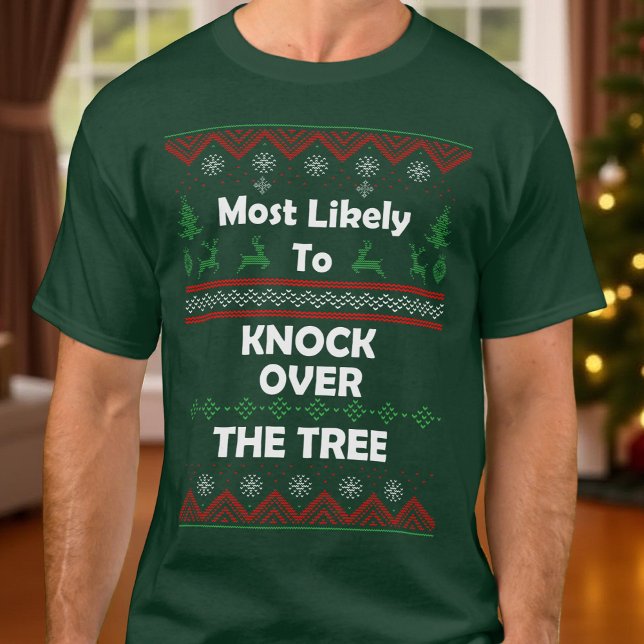 Camiseta Provavelmente, "Suéter de Natal Feio" (Criador carregado)