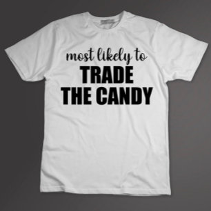 Camiseta Provavelmente Trocará O Doces Engraçado De Hallowe