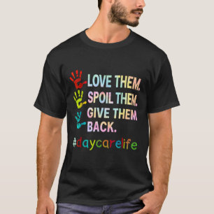 Camiseta Provedor de creche de amor creche laço engraçado d