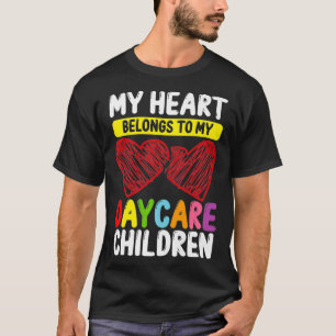 Camiseta Provedor de creches Meu Coração pertence ao meu in