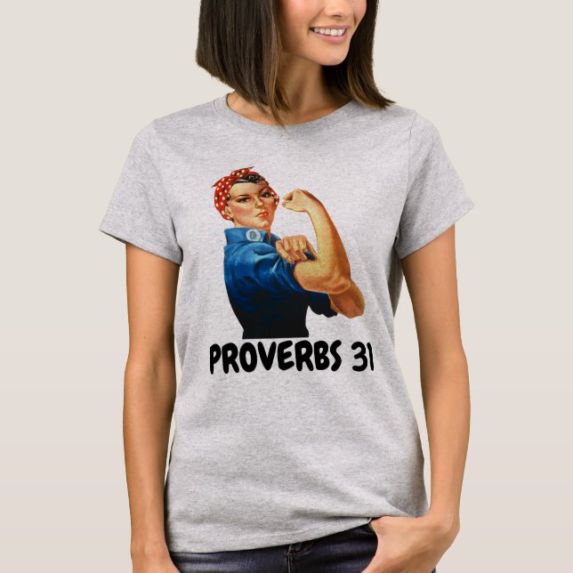 Camiseta PROVÉM 31 DO RIVETER T-Shir, DE ROSIE MULHER CRIST (Frente)