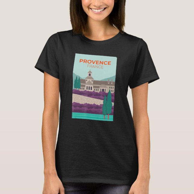 Camiseta Provence France Picture Illustration Lavender (Frente)