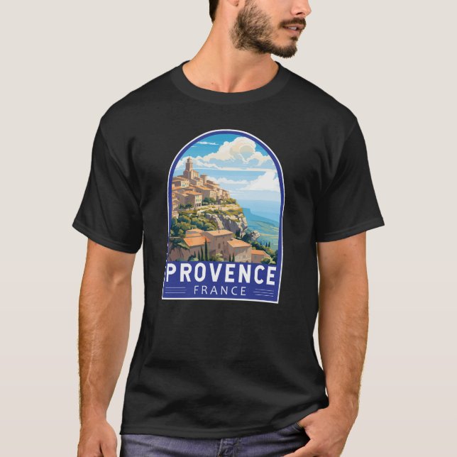 Camiseta Proveniência França Viagem Art Vintage (Frente)