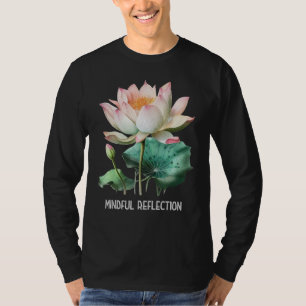 Camiseta Provérbio de Mindfulness Minimal Yoga Reflexão Con