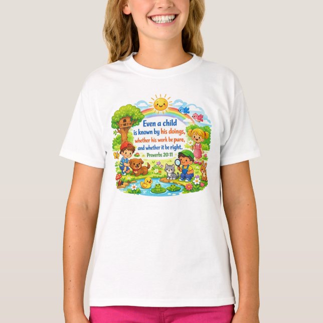 Camiseta Provérbios 20:11 (Frente)