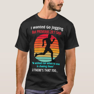Camiseta Provérbios 281 Bíblia Citação de Corrida Cristã