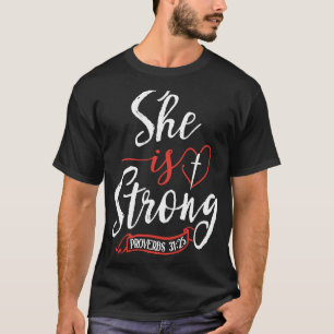 Camiseta Provérbios Ela é Forte Proverbs 3125