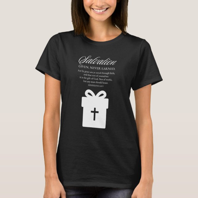 Camiseta provérbios estudos de bíblia salvação efesianos 2  (Frente)