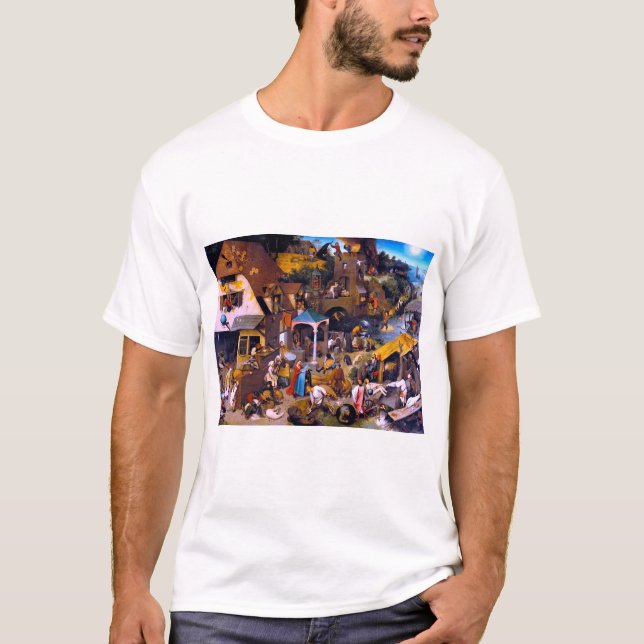 Camiseta Provérbios Países Baixos, Pieter Bruegel, o Velho (Frente)
