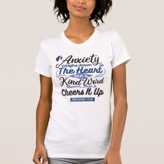Camiseta Proverbs 12:25 Bible Verse – Kind Word Art