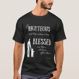 Camiseta Proverbs 20:7 Verso Bíblia para Pais Cristãos