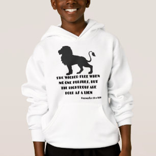 Camiseta Proverbs 28:1 Bíblia Verse Citação KJV Boy