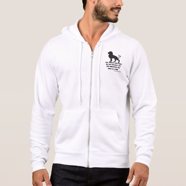 Camiseta Proverbs 28:1 Bíblia Verse Cotação Cheio KJV-Zip M (Frente)