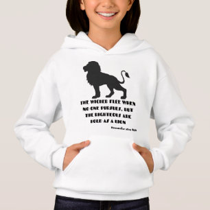 Camiseta Proverbs 28:1 Bíblia Verse Cotação KJV Girl