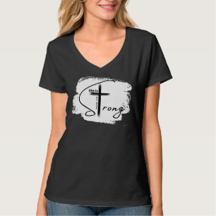 Camiseta Proverbs 3125 Ela É Forte Bíblia Da Igreja Jesus D