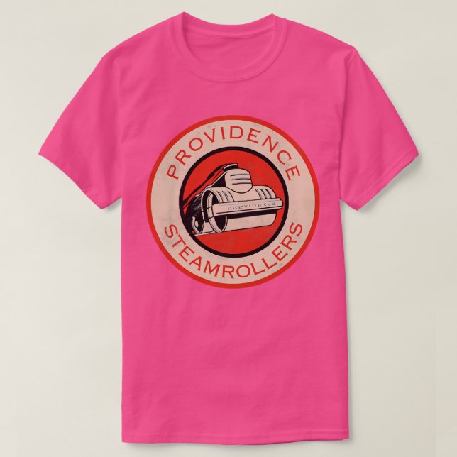 Camiseta Providence Steamrollers - Arte do ventilador retro (Frente do Design)