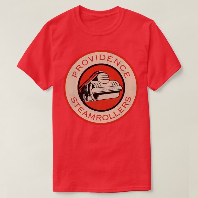 Camiseta Providence Steamrollers - Arte do ventilador retro (Frente do Design)