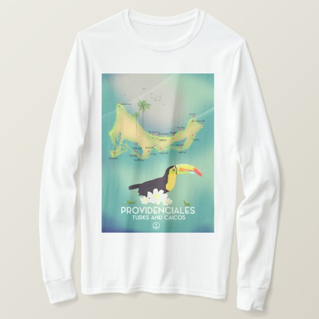 Camiseta Providenciales turks e caicos (Frente do Design)
