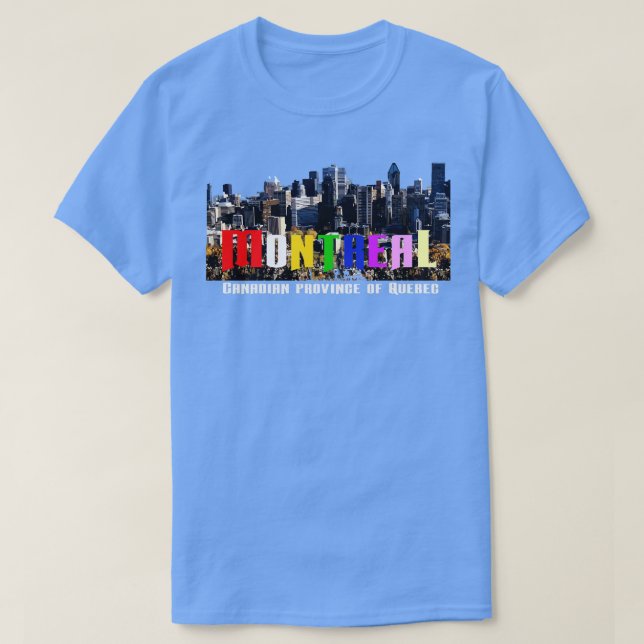 Camiseta Província de Montreal do Canadá do Quebec (Frente do Design)
