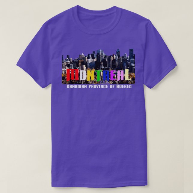Camiseta Província de Montreal do Canadá do Quebec (Frente do Design)