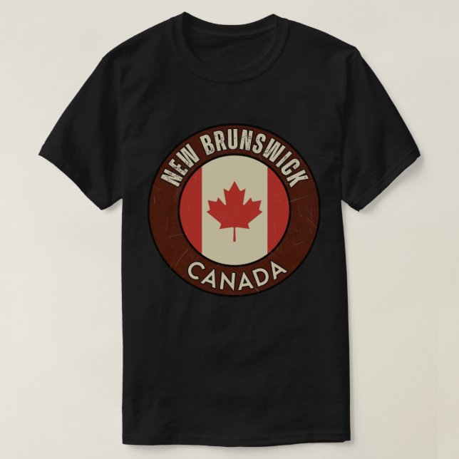 Camiseta Província de New Brunswick Canadá (Frente do Design)