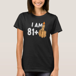 Camiseta Provocação 81+1 do Dedo Médio 82º Aniversário