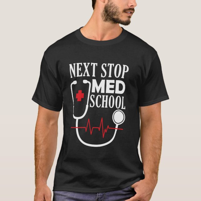 Camiseta Próxima Parada da Faculdade de Medicina - Médico E (Frente)
