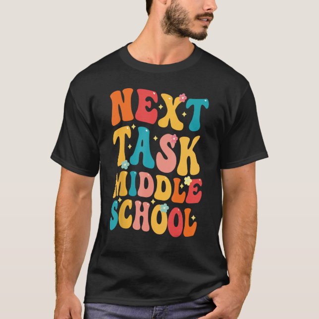 Camiseta próxima tarefa escola secundária Groovy Elementary (Frente)
