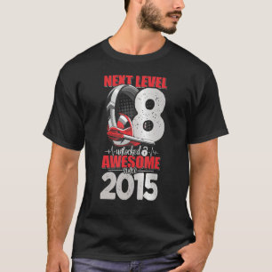 Camiseta Próximo Nível Desbloqueado Fone De Ouvido De 8 Ano