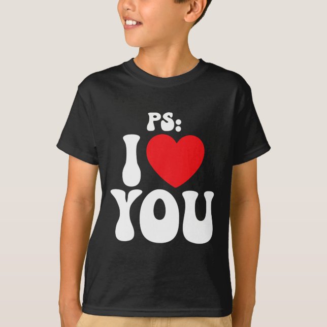 Camiseta Ps I Love You Day Purple Funny Namorados Correspon (Frente)