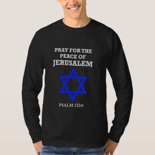 Camiseta Psalm 122 6 Reze Por Jerusalém - Israel - Bíblia V