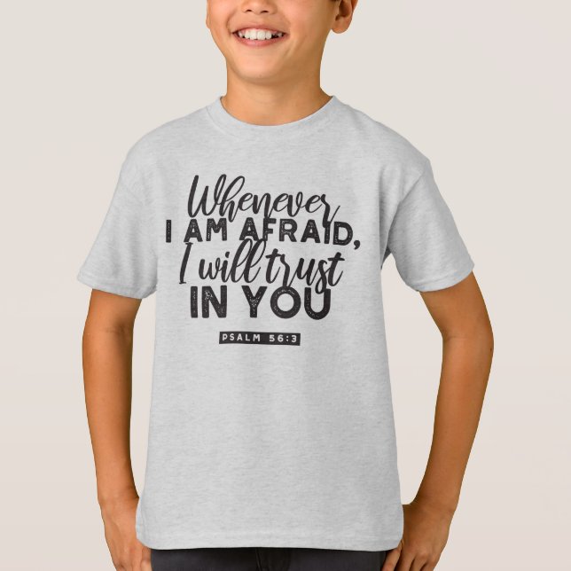 Camiseta Psalm 56:3 Arte Versa Bíblia "Eu vou confiar em vo (Frente)