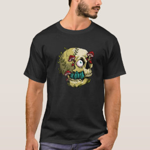 Camiseta Psicodélica Psilocybin Cogumelos Skeleton Fo