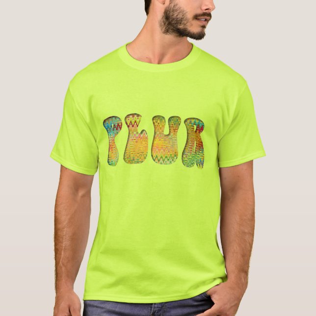 Camiseta Psicodélico Colorido - Puffy PLUR (Frente)